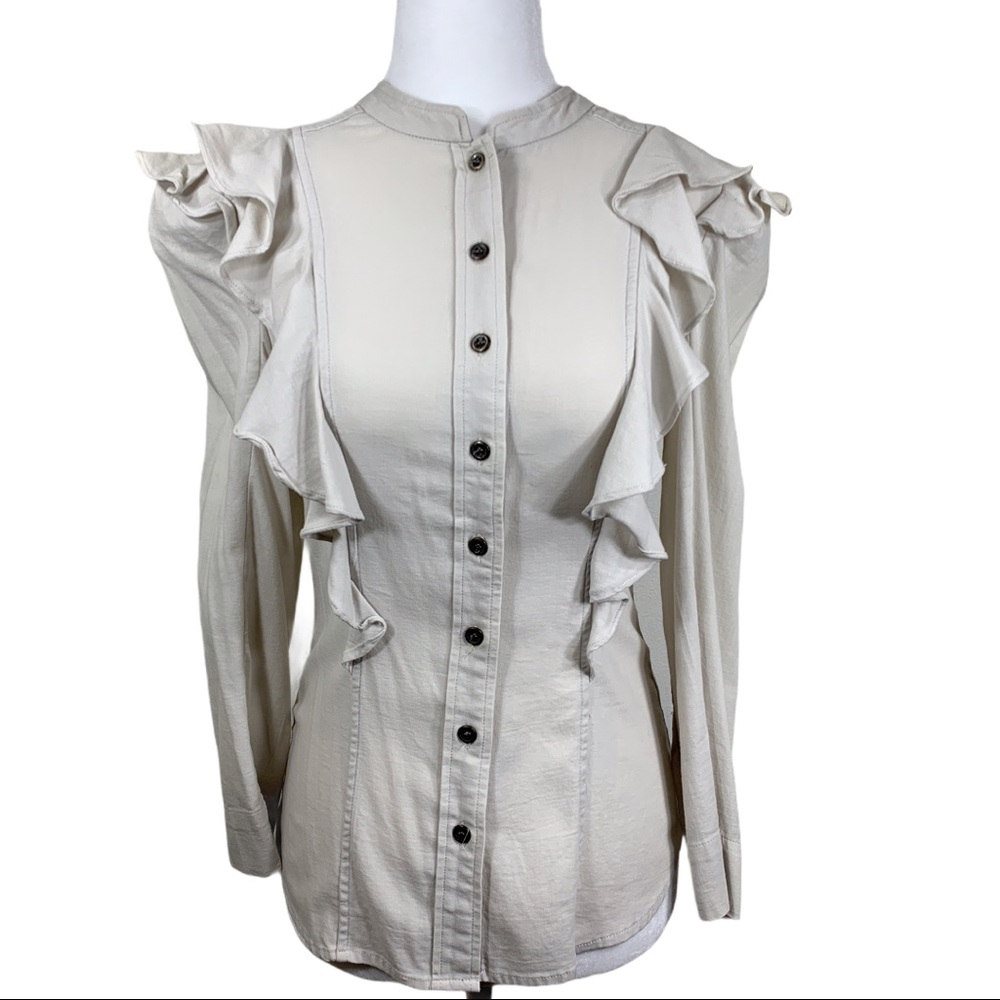 French Connection Ruffle Button Down - image 3